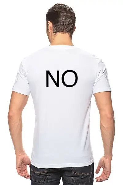 Заказать мужскую футболку в Москве. Футболка классическая YES\NO от Алёна Пухова - готовые дизайны и нанесение принтов.