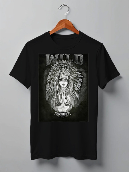Заказать мужскую футболку в Москве. Футболка классическая Wild by DevilDoll от thinkingaboutbmw@mail.ru - готовые дизайны и нанесение принтов.