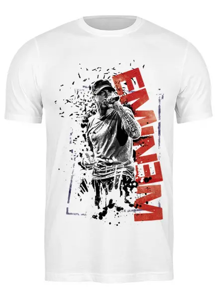 Заказать мужскую футболку в Москве. Футболка классическая Eminem от FOR YOU - готовые дизайны и нанесение принтов.