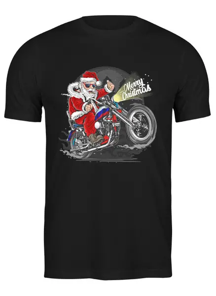 Заказать мужскую футболку в Москве. Футболка классическая Santa Claus is coming to town от balden - готовые дизайны и нанесение принтов.