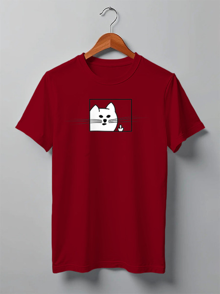Заказать мужскую футболку в Москве. Футболка классическая Cats Here от oneredfoxstore@gmail.com - готовые дизайны и нанесение принтов.