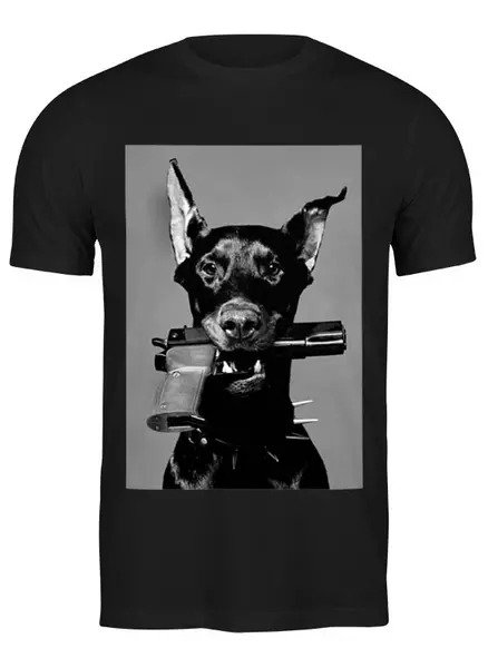 Заказать мужскую футболку в Москве. Футболка классическая Person #1 DOG men от person_1 - готовые дизайны и нанесение принтов.