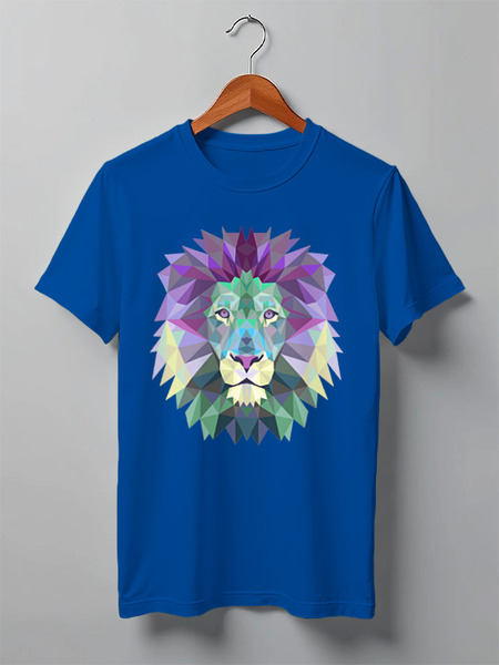 Заказать мужскую футболку в Москве. Футболка классическая Лев - LIon от trend - готовые дизайны и нанесение принтов.
