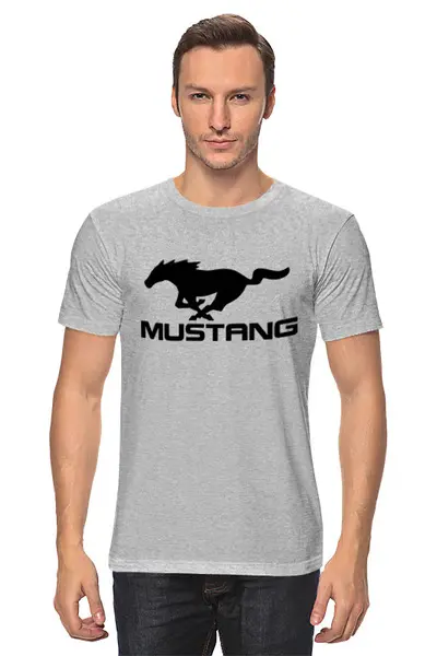 Заказать мужскую футболку в Москве. Футболка классическая Mustang  от TheAndarz  - готовые дизайны и нанесение принтов.