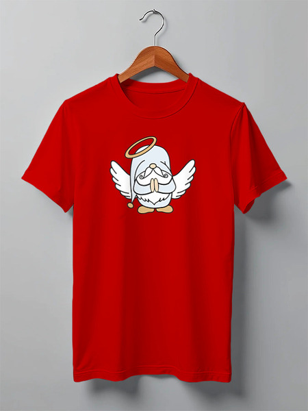 Заказать мужскую футболку в Москве. Футболка классическая Гном ангел от cooldesign  - готовые дизайны и нанесение принтов.