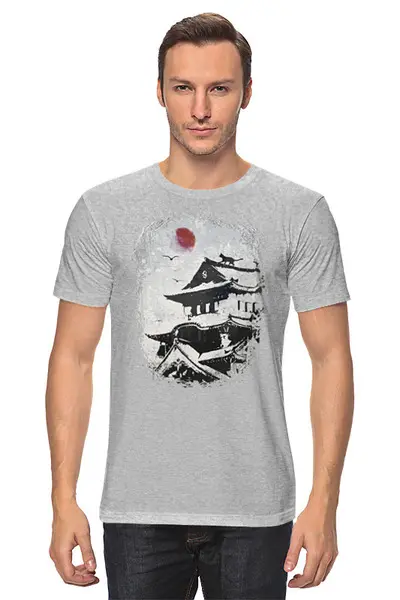 Заказать мужскую футболку в Москве. Футболка классическая Castle Cat от oneredfoxstore@gmail.com - готовые дизайны и нанесение принтов.