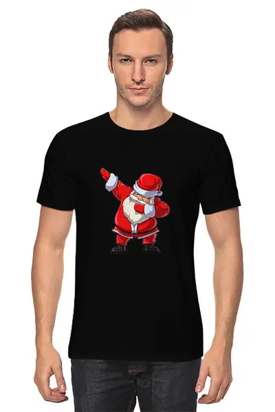 Заказать мужскую футболку в Москве. Футболка классическая Santa Dab от skynatural - готовые дизайны и нанесение принтов.