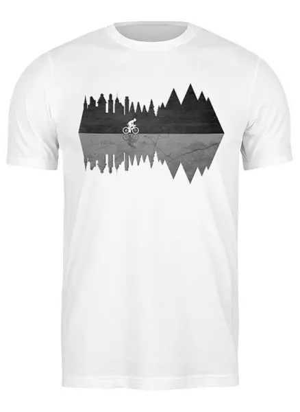 Заказать мужскую футболку в Москве. Футболка классическая Gravel Bike от oneredfoxstore@gmail.com - готовые дизайны и нанесение принтов.