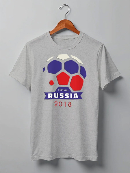 Заказать мужскую футболку в Москве. Футболка классическая FOOTBALL RUSSIA от balden - готовые дизайны и нанесение принтов.