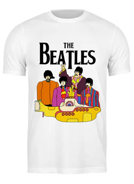 Заказать мужскую футболку в Москве. Футболка классическая The Beatles от geekbox - готовые дизайны и нанесение принтов.