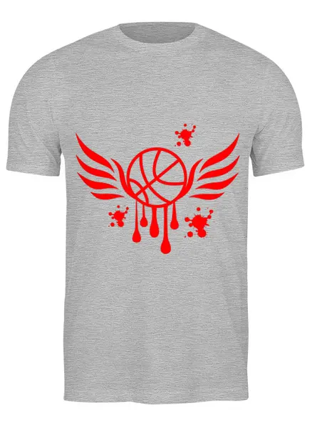 Заказать мужскую футболку в Москве. Футболка классическая Баскетбол от karpicloudnew@gmail.com - готовые дизайны и нанесение принтов.