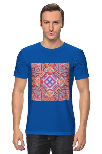 Заказать мужскую футболку в Москве. Футболка классическая  с абстрактным рисунком. от Vadim Koval - готовые дизайны и нанесение принтов.