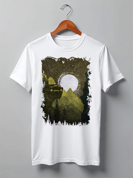 Заказать мужскую футболку в Москве. Футболка классическая Offroad Expedition от oneredfoxstore@gmail.com - готовые дизайны и нанесение принтов.