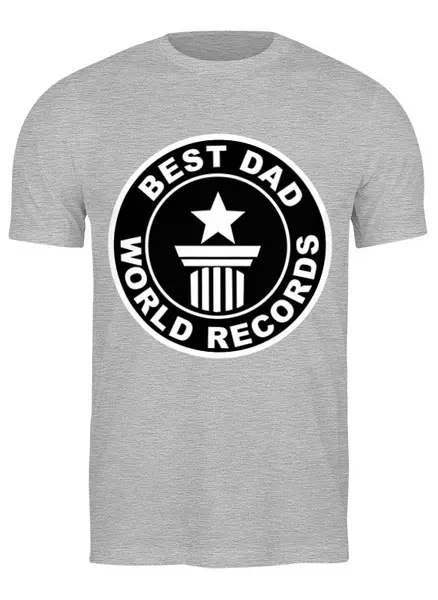 Заказать мужскую футболку в Москве. Футболка классическая Best Dad (Лучший отец) от coolmag - готовые дизайны и нанесение принтов.
