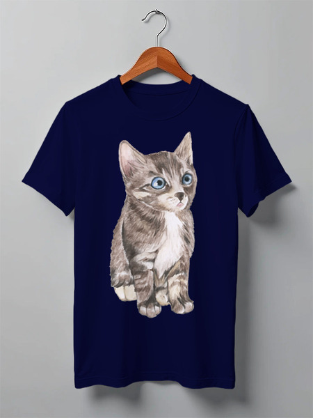 Заказать мужскую футболку в Москве. Футболка классическая Cats Here от oneredfoxstore@gmail.com - готовые дизайны и нанесение принтов.