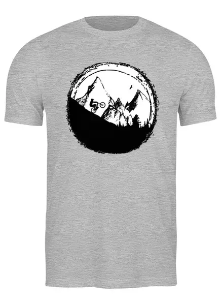 Заказать мужскую футболку в Москве. Футболка классическая Mountain Bike от oneredfoxstore@gmail.com - готовые дизайны и нанесение принтов.
