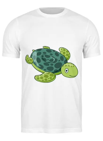 Заказать мужскую футболку в Москве. Футболка классическая Черепаха от nadegda - готовые дизайны и нанесение принтов.
