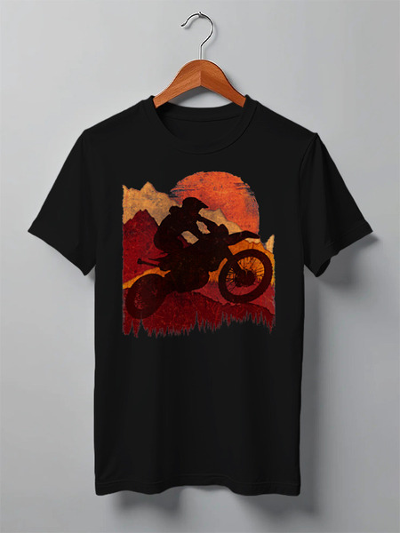 Заказать мужскую футболку в Москве. Футболка классическая Enduro Ride от oneredfoxstore@gmail.com - готовые дизайны и нанесение принтов.