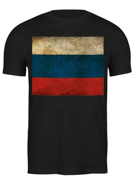 Заказать мужскую футболку в Москве. Футболка классическая Россия от scrat29@yandex.ru - готовые дизайны и нанесение принтов.