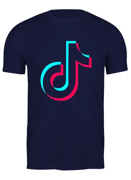 Заказать мужскую футболку в Москве. Футболка классическая TikTok  от DESIGNER   - готовые дизайны и нанесение принтов.