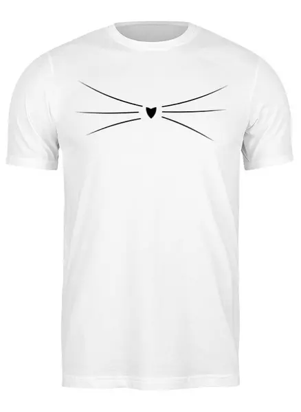 Заказать мужскую футболку в Москве. Футболка классическая Cats Here от oneredfoxstore@gmail.com - готовые дизайны и нанесение принтов.