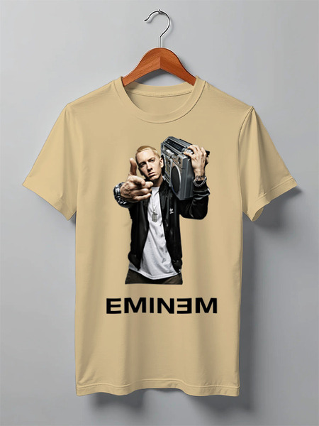 Заказать мужскую футболку в Москве. Футболка классическая Eminem от Данил Осипенко - готовые дизайны и нанесение принтов.