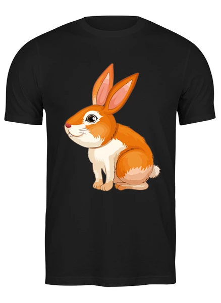 Заказать мужскую футболку в Москве. Футболка классическая Рыжий кролик от skynatural - готовые дизайны и нанесение принтов.