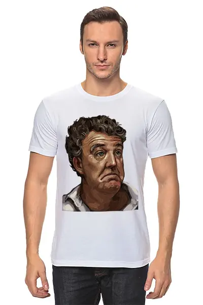Заказать мужскую футболку в Москве. Футболка классическая Джереми Кларксон от priceless - готовые дизайны и нанесение принтов.