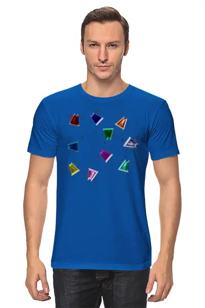 Заказать мужскую футболку в Москве. Футболка классическая Cats Here от oneredfoxstore@gmail.com - готовые дизайны и нанесение принтов.