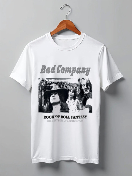 Заказать мужскую футболку в Москве. Футболка классическая группа "Bad Company" от Fedor - готовые дизайны и нанесение принтов.