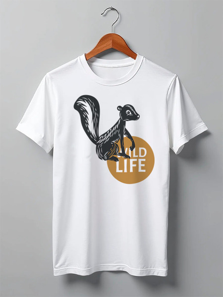 Заказать мужскую футболку в Москве. Футболка классическая Animals от oneredfoxstore@gmail.com - готовые дизайны и нанесение принтов.