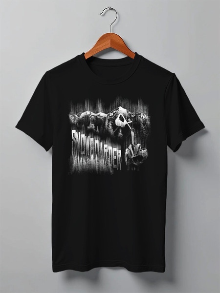 Заказать мужскую футболку в Москве. Футболка классическая Snowboarder от oneredfoxstore@gmail.com - готовые дизайны и нанесение принтов.