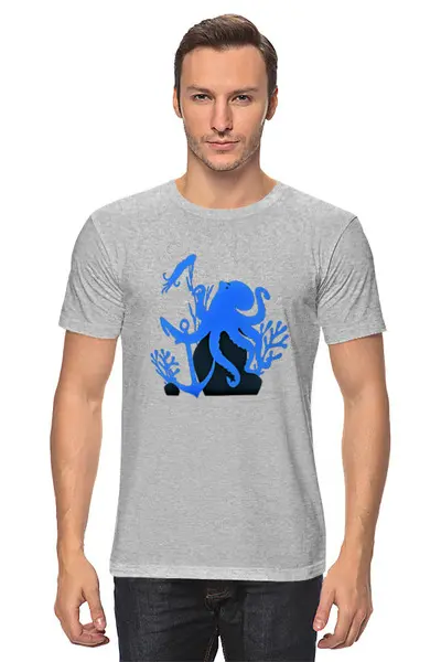 Заказать мужскую футболку в Москве. Футболка классическая Underwater  от ПРИНТЫ ПЕЧАТЬ  - готовые дизайны и нанесение принтов.