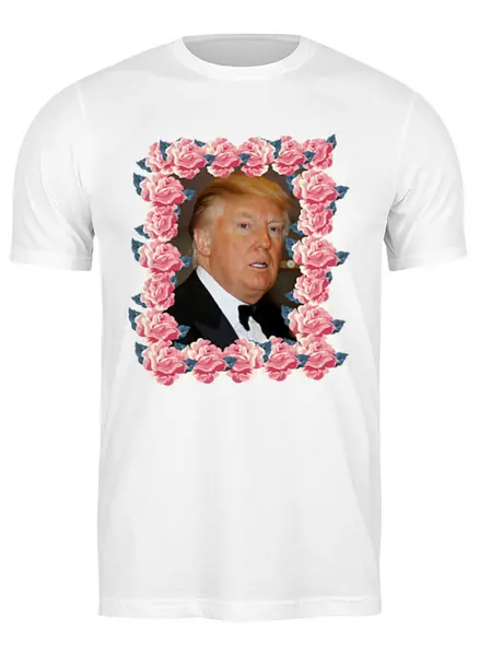 Заказать мужскую футболку в Москве. Футболка классическая Трамп от cherdantcev - готовые дизайны и нанесение принтов.
