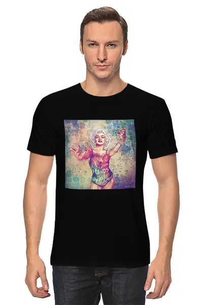 Заказать мужскую футболку в Москве. Футболка классическая Marilyn Monroe от Vladec11 - готовые дизайны и нанесение принтов.