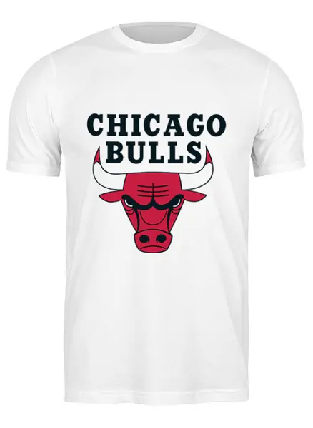Заказать мужскую футболку в Москве. Футболка классическая Chicago Bulls от Виктор Гришин - готовые дизайны и нанесение принтов.