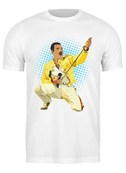 Заказать мужскую футболку в Москве. Футболка классическая ✪ Freddie Mercury ✪ от balden - готовые дизайны и нанесение принтов.