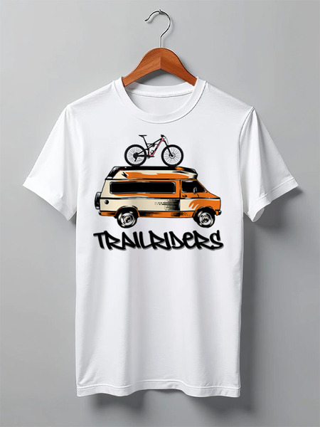 Заказать мужскую футболку в Москве. Футболка классическая Mountain Bike от oneredfoxstore@gmail.com - готовые дизайны и нанесение принтов.