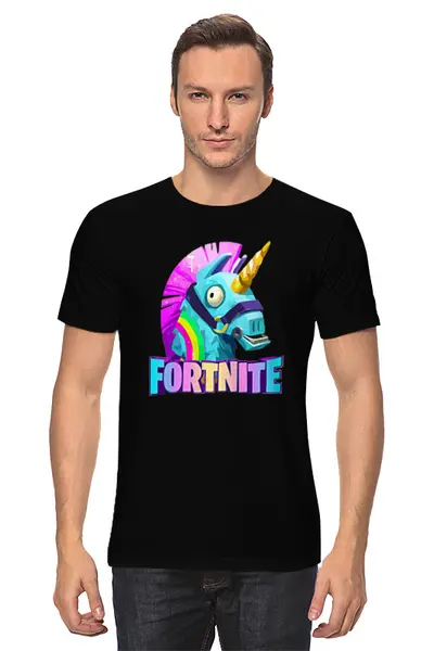 Заказать мужскую футболку в Москве. Футболка классическая Fortnite     от T-shirt print  - готовые дизайны и нанесение принтов.