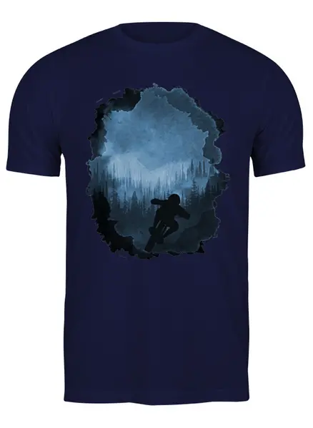 Заказать мужскую футболку в Москве. Футболка классическая Mist Ride от oneredfoxstore@gmail.com - готовые дизайны и нанесение принтов.