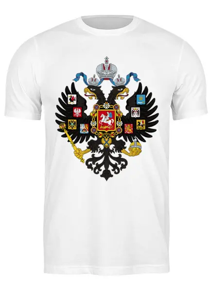 Заказать мужскую футболку в Москве. Футболка классическая Российская Империя от Leichenwagen - готовые дизайны и нанесение принтов.