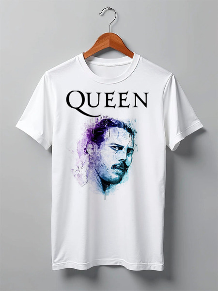 Заказать мужскую футболку в Москве. Футболка классическая Freddie Mercury - Queen от Leichenwagen - готовые дизайны и нанесение принтов.