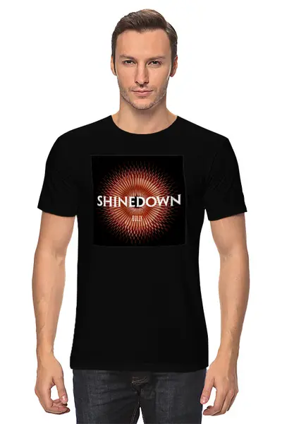 Заказать мужскую футболку в Москве. Футболка классическая Shinedown от Fedor - готовые дизайны и нанесение принтов.