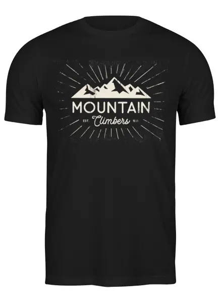 Заказать мужскую футболку в Москве. Футболка классическая Mountains от oneredfoxstore@gmail.com - готовые дизайны и нанесение принтов.