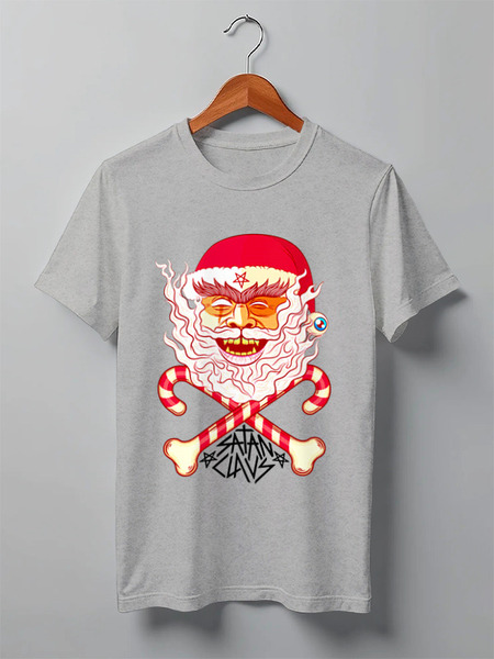 Заказать мужскую футболку в Москве. Футболка классическая Satan Claus от Leichenwagen - готовые дизайны и нанесение принтов.