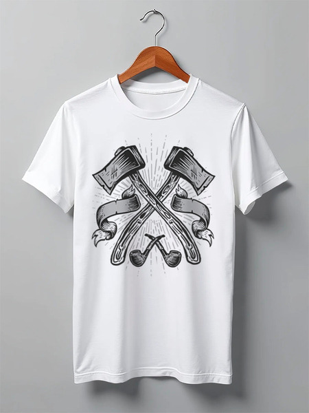 Заказать мужскую футболку в Москве. Футболка классическая Oldschool от oneredfoxstore@gmail.com - готовые дизайны и нанесение принтов.