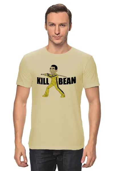 Заказать мужскую футболку в Москве. Футболка классическая Kill Bean от skynatural - готовые дизайны и нанесение принтов.