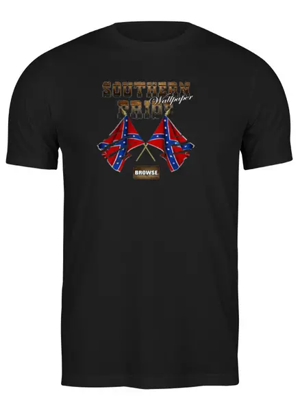 Заказать мужскую футболку в Москве. Футболка классическая southern pride от Boozzer Redneck - готовые дизайны и нанесение принтов.