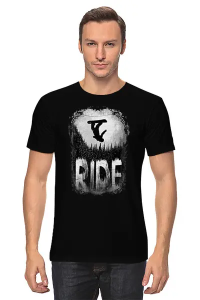 Заказать мужскую футболку в Москве. Футболка классическая Ride Flip от oneredfoxstore@gmail.com - готовые дизайны и нанесение принтов.