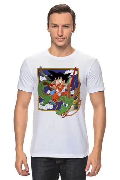 Заказать мужскую футболку в Москве. Футболка классическая dragon ball от Y L - готовые дизайны и нанесение принтов.